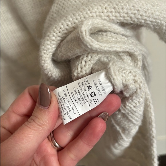 MERSEA Lisbon Lattice Traveler Sweater in Sea Salt White One Size - Picture 4 of 5